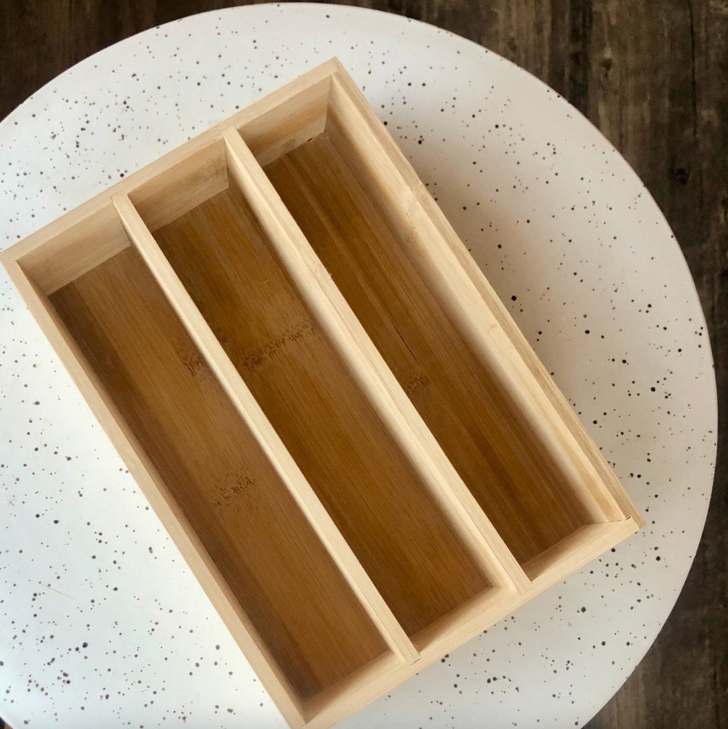 Bamboo Cutlery Set in Drawer Organizer