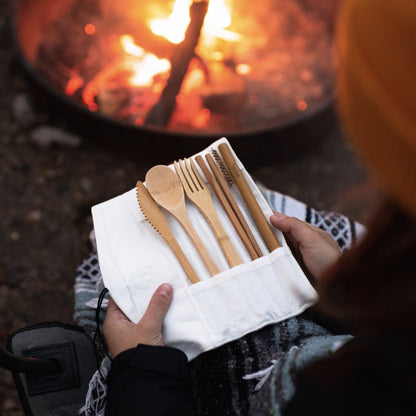 Bamboo Travel Cutlery | Beige