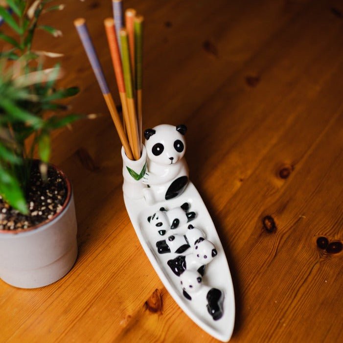 Hand Painted Porcelain Panda Sushi Holder