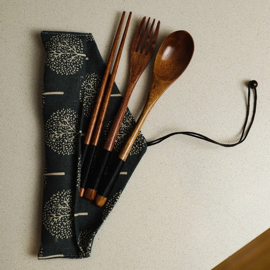 Coconut Utensil Travel Cutlery | Blue