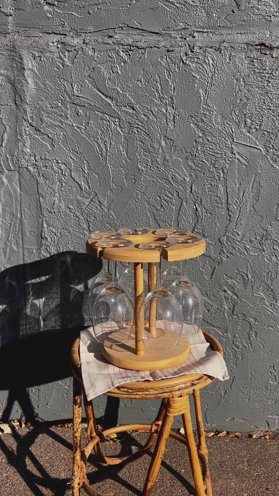 Bamboo Wine Serving Holder